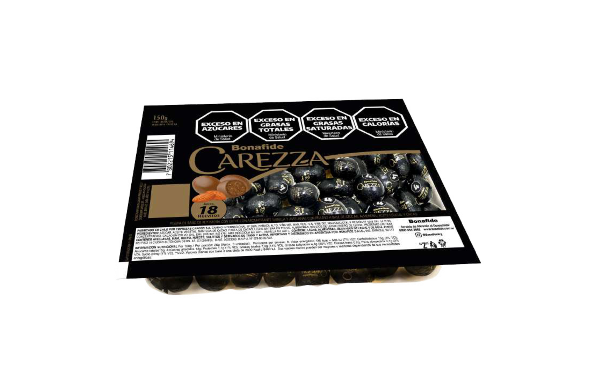 BONAFIDE BANDEJA HUEVO CAREZZA X150 GR