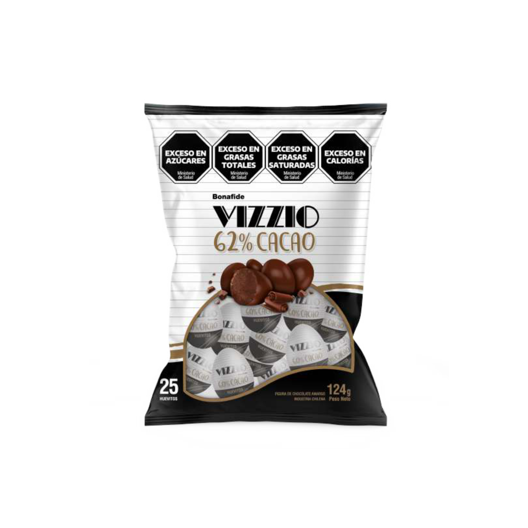BONAFIDE BOLSA HUEVO VIZZIO CACO 62% x 124 GR