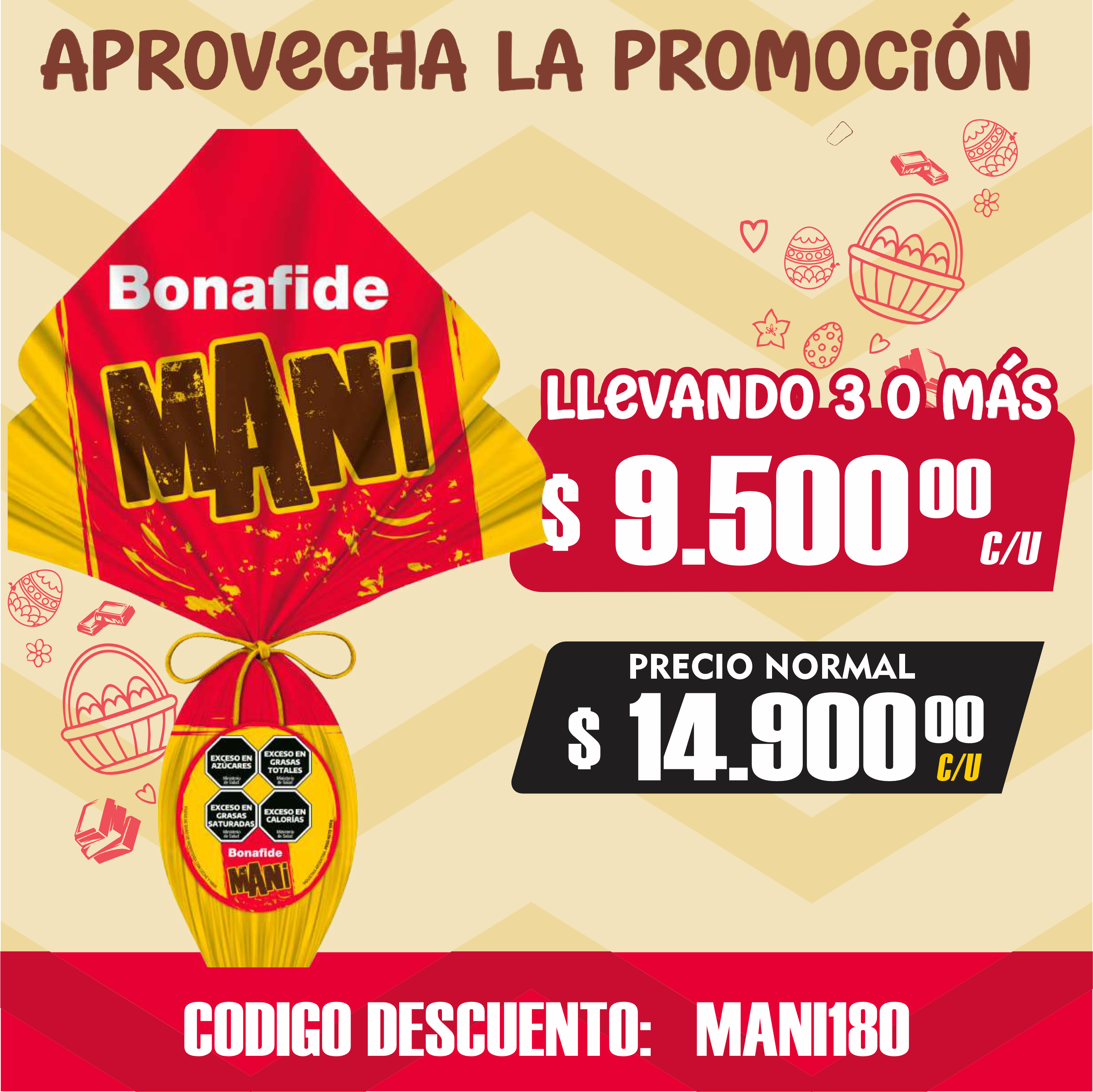 HUEVO BONAFIDE MANI x 180 GR