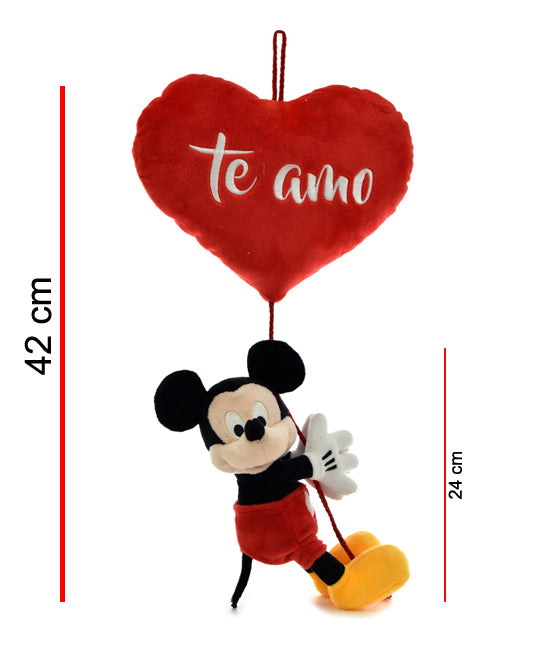 MICKEY 42 CM COLGANDO DE CORAZON