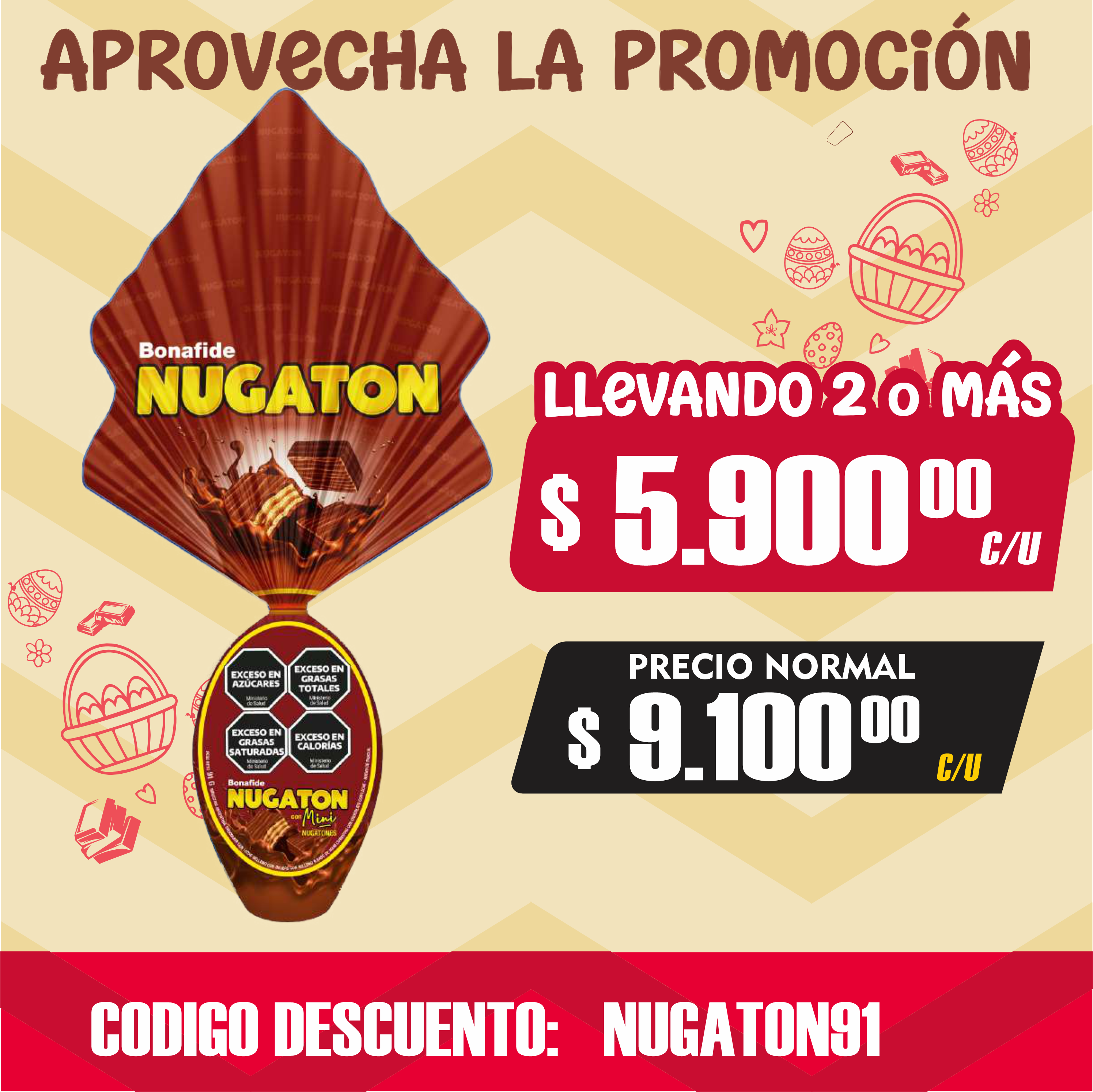 HUEVO NUGATON LECHE X 91 GR