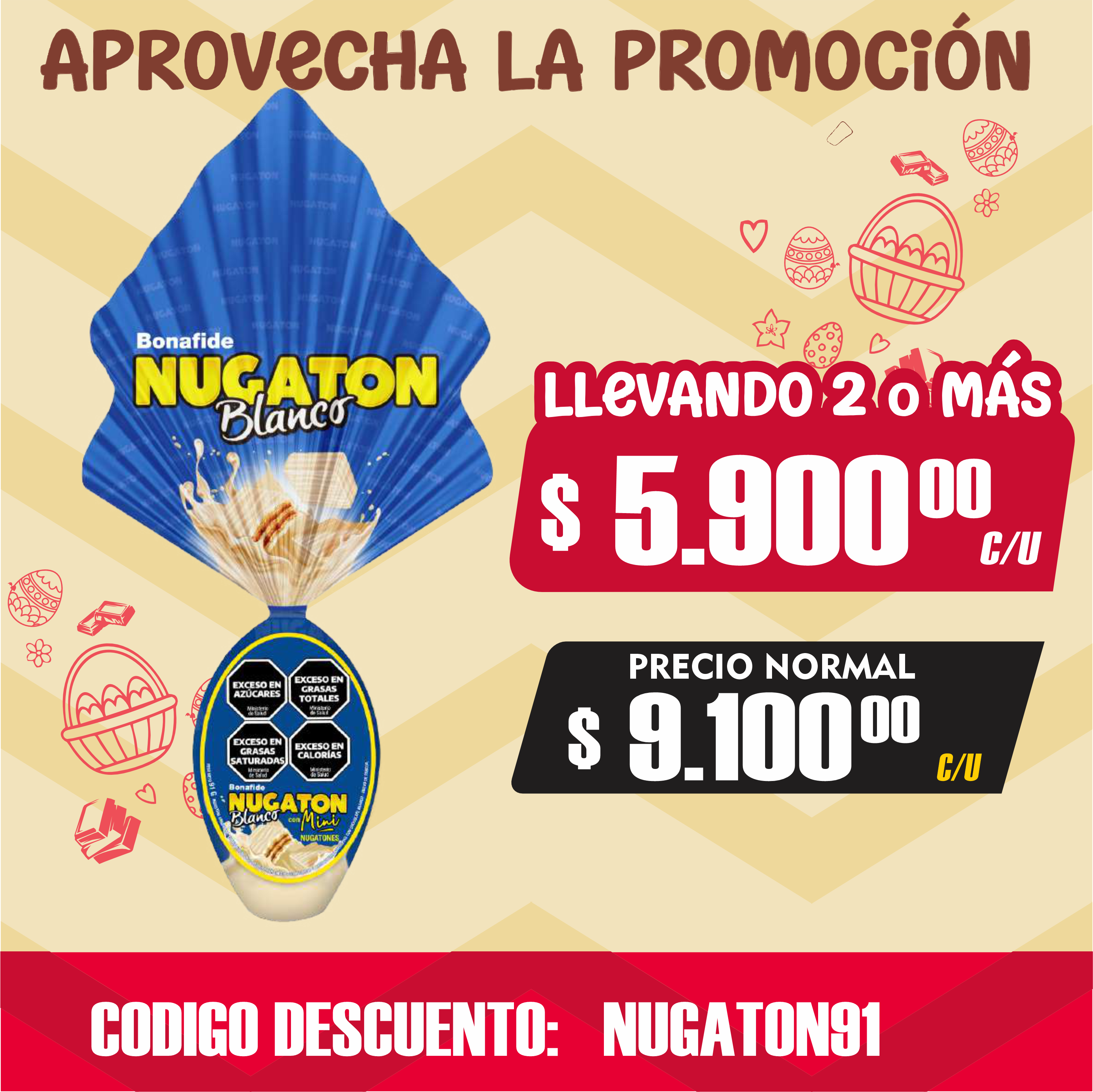HUEVO NUGATON BLANCO x 91 GR