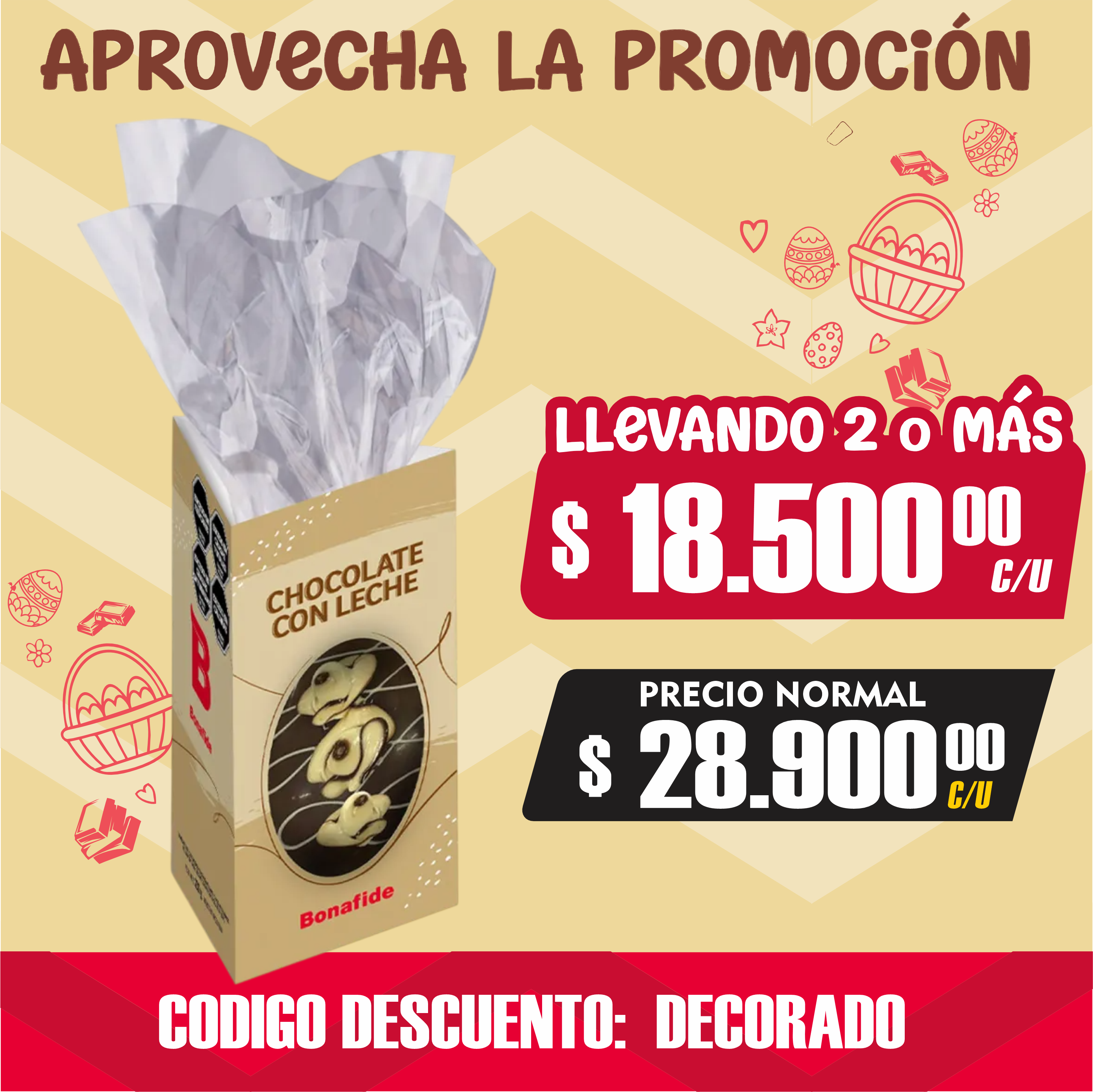 HUEVO DECORADO LECHE x 200 GR