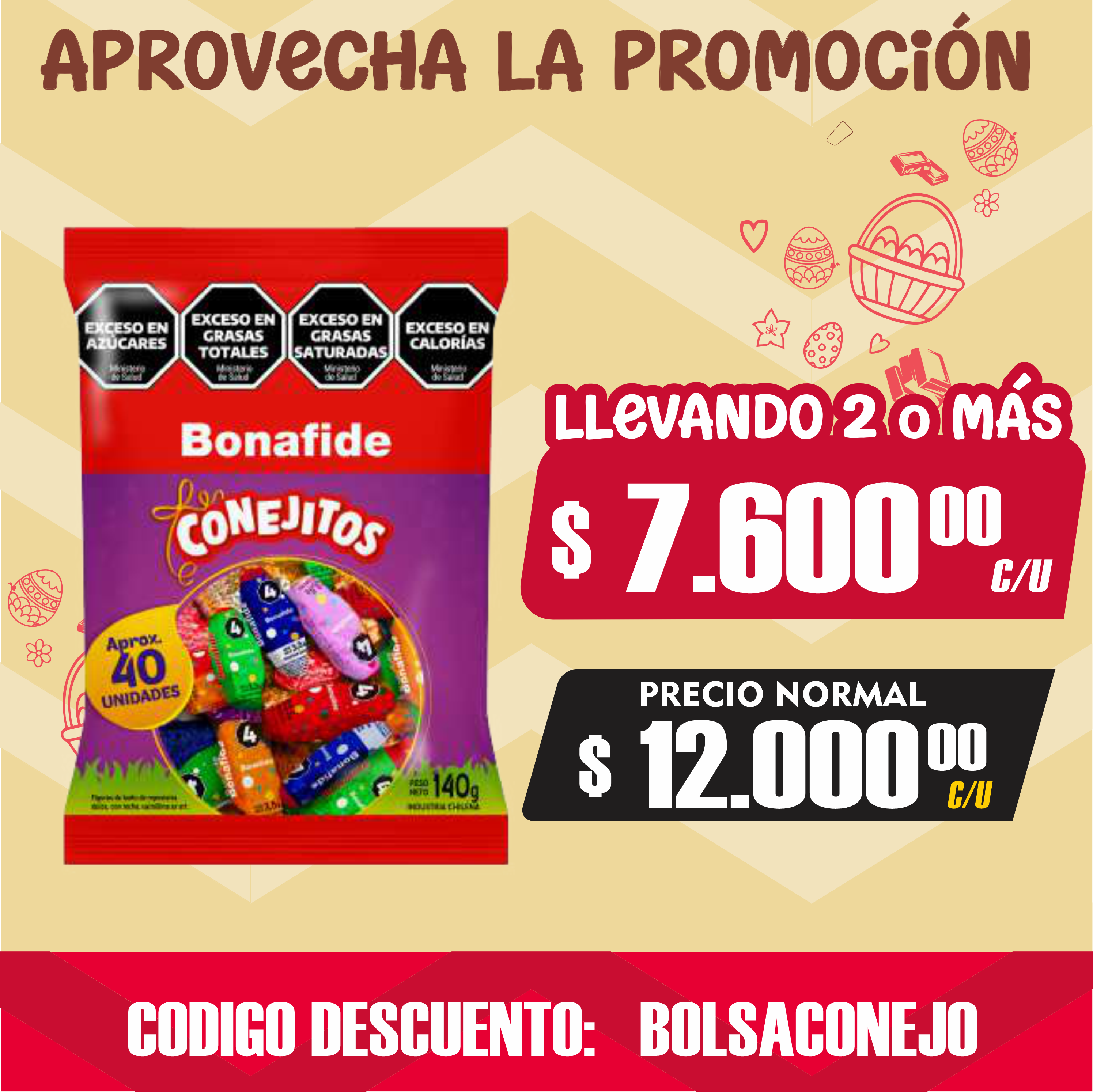 BOLSA DE CONEJO x 140 GR